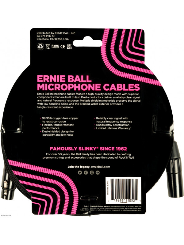 ERNIE BALL P06391 4.5m mikrofonski kabel