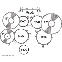 MAPEX VE5045FTCVC VENUS akustični bubnjevi s činelama