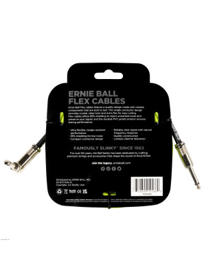 ERNIE BALL 6465 FLEX STRAIGHT / ANGLE Green 3m instrumentalni kabel