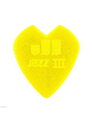 DUNLOP PICKS 47RKH3NYS KIRK HAMMETT JAZZ III YELLOW GLITTER PICK 1.38mm (24) set trzalica