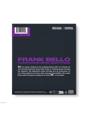 DUNLOP ACCESSORIES FBHYN45105 FRANK BELLO HYBRID WOUND NICKEL 45-105 žice za bas gitaru