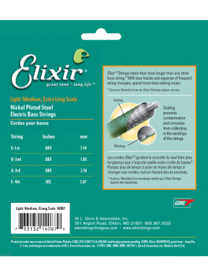 ELIXIR 14077 NANOWEB 45-105 coated žice za bas gitaru